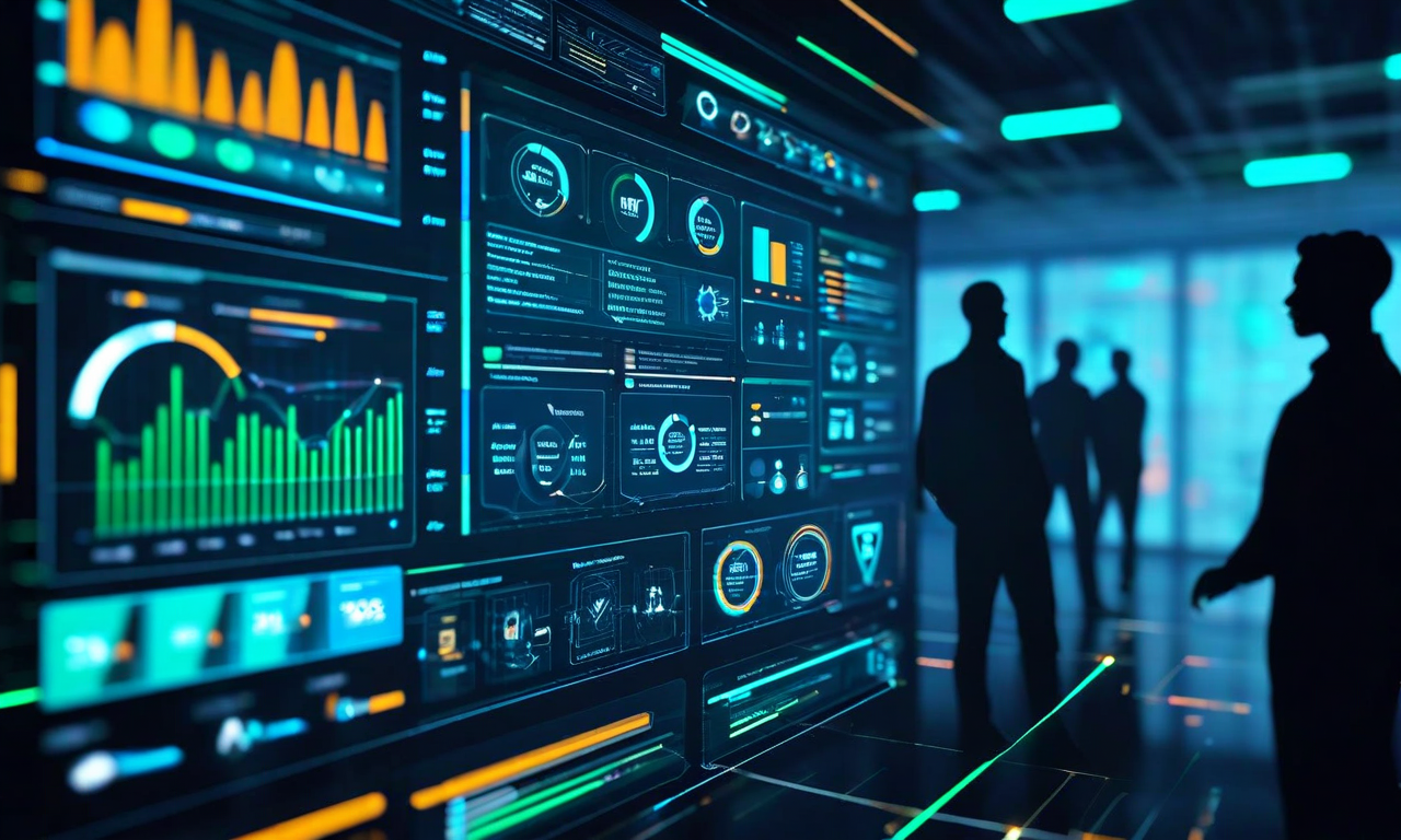 消費者がアルゴリズムガバナンスに積極的に参加するメカニズムを示すデジタルインターフェース。透明性ダッシュボード、監査ツール、フィードバックループ、選択肢の可視化が統合された画面。ユーザーがホログラフィックコントロールパネルと対話し、アルゴリズムの意思決定プロセスをリアルタイムで監視・管理している様子を表現。