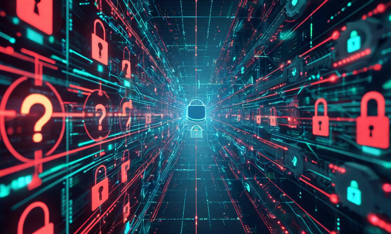 信頼できるアルゴリズム商取引への進化を示す図。左側は不透明で複雑に絡み合ったアルゴリズムシステムと警告記号を表現し、右側は透明性、説明責任、消費者保護を備えた統合された信頼できるシステムを表現。中央には現在から未来への遷移を示す上昇する橋が描かれている。