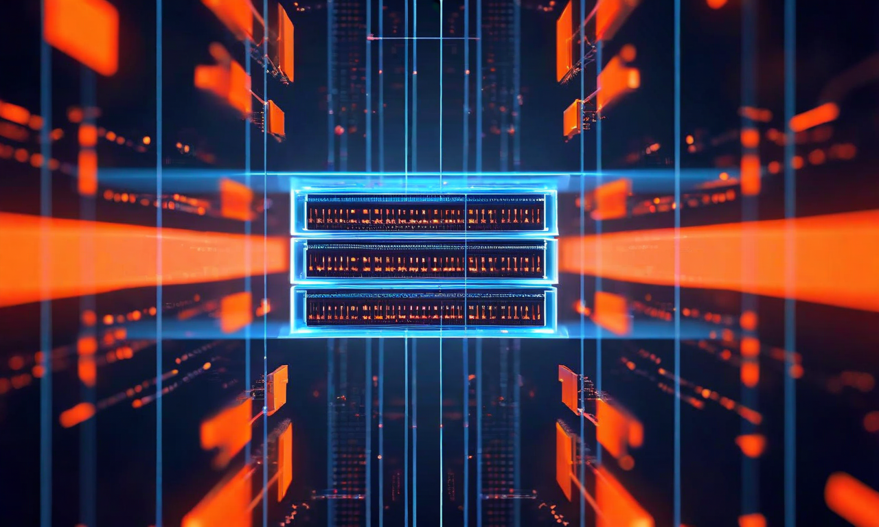 GPU メモリ制約を表現した技術的なビジュアライゼーション。限定されたGPUメモリ空間内で、モデルウェイト(青色)、オプティマイザ状態のモーメンタムと分散バッファ(オレンジ色)、勾配(赤色)が競合して領域を占有している様子を示す。メモリ飽和による警告表示とボトルネック、処理遅延を視覚的に表現。