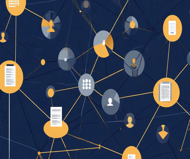 Abstract illustration of interconnected organizational nodes forming a political coalition structure, representing the Genzei Nippon-Yūkoku Alliance framework with geometric shapes converging toward a unified center