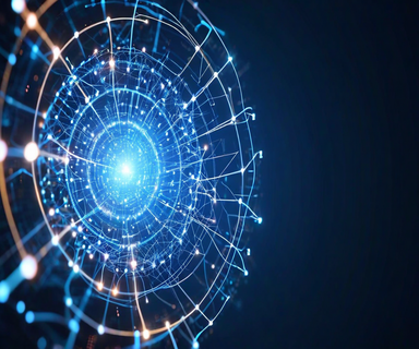 Abstract visualization of an algorithmic feedback loop showing a central neural network with data streams flowing outward and circling back into the system, representing how predictive models influence the data they analyze
