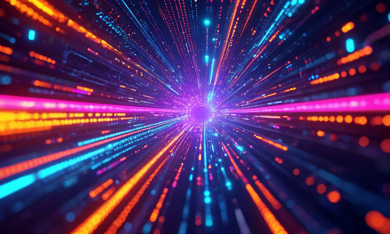 複数の事業部門からの需要が異なる色の流れで表現され、限定されたリソースを持つ中央のパイプラインに集中している様子を示す抽象的な可視化。インフラ、セキュリティ、コンプライアンス審査のチェックポイントが処理の遅延とボトルネックを引き起こしている。