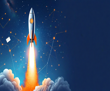 Split composition showing a SpaceX-style rocket launching on the left connected by data streams to retirement account documents and portfolio statements on the right, illustrating the hidden connection between space industry investments and individual retirement savings