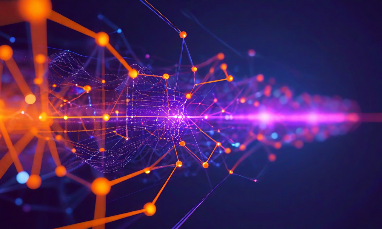 AI強化ワークフローにおけるボトルネック遷移を表現した抽象的な可視化。左からPhase 1（モデル推論コスト：青色の計算ノードと神経ネットワークパターン）、Phase 2（人間レビュー容量：紫色の人物と相互接続経路）、Phase 3（意思決定レイテンシ：オレンジ色のデータストリーム）へと時系列で段階的に移行する様子を示している。