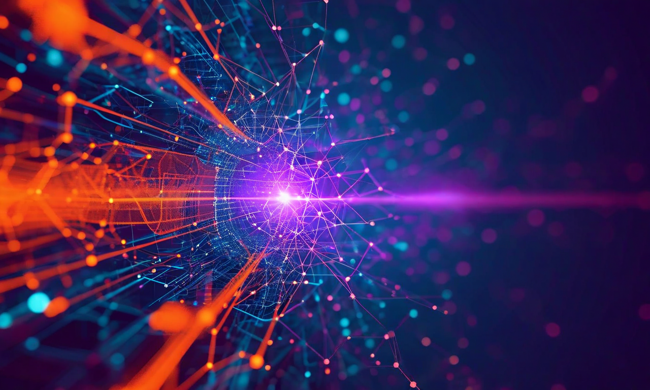 3つの時間軸での戦略的統合を表現した抽象的なビジュアル。下層は短期的な経済的圧力への即座の対応を赤橙色の急速なフローで、中層は中期的なシステム再構築を青緑色の建築的フレームワークで、上層は長期的な地政学的再配置を紫インディゴ色のグローバルネットワークで表現。3つの層が上昇しながら統合され、時間軸間の接続経路が戦略的統合を示している。