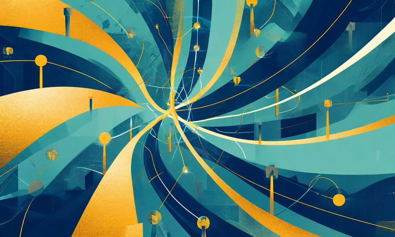 中道改革連合の成功ビジョンを示す統合的なビジュアル。組織的成熟、政策的一貫性、有権者信頼の獲得、選挙での競争力確保の4つの要素が相互に連結し、上昇する軌跡を描いている。各要素は色分けされた柱として表現され、中央に向かって収束し、統合的な成功への道筋を示している。