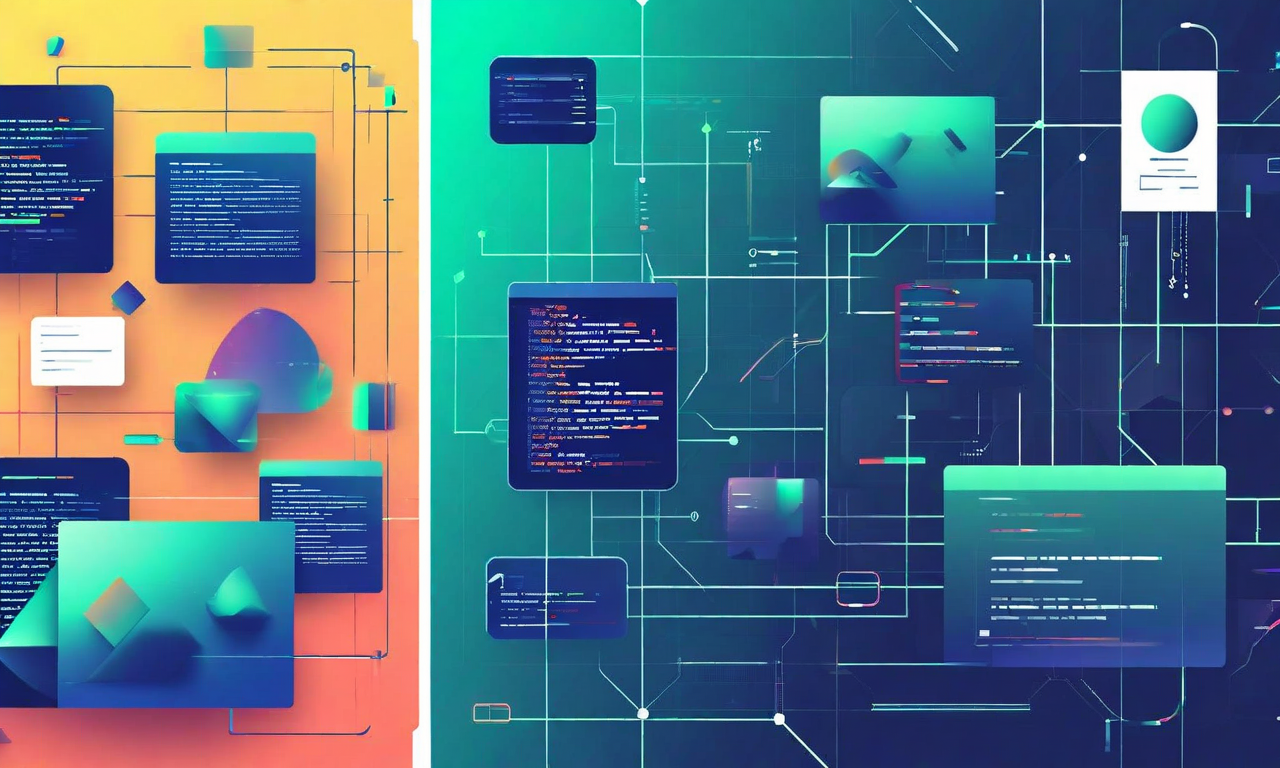 デザイン債務の問題を示す対比図。左側は従来のワークフローで、デザインモックアップと実装コードが分離し、乖離が生じている状態を表現。右側はXAML Studioの統一されたワークフローで、デザインと実装が同期し、シームレスに統合されている状態を表現。