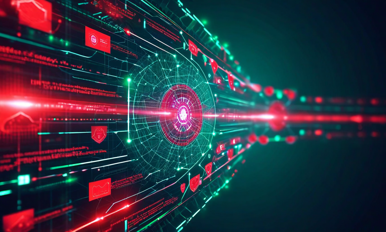 気象イベント対応における4つのリスク要因（情報遅延、システム障害、人的判断誤り、リソース不足）を中心ノードとして配置し、各リスクから対応戦略への軽減経路を矢印と保護層で視覚化した概念図。リスク度合いを色で表現し、赤色から緑色へのグラデーションで軽減効果を示している。