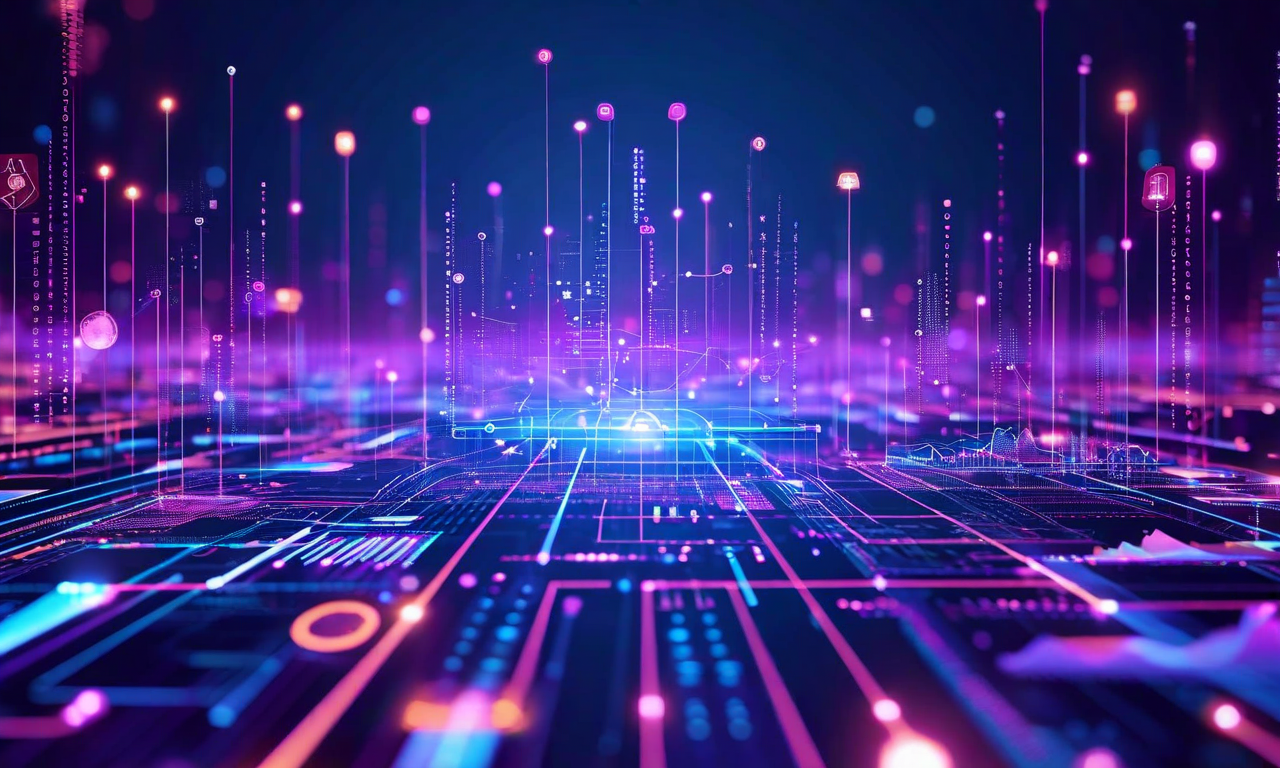 キャンペーン組織の基盤技術がいかに統治イノベーションへ転用されるかを示す抽象的ビジュアル。下層のデータ分析ダッシュボード、中層のデジタル動員ネットワーク、上層のボランティア管理システムが、発光する接続線とデータフローで統合されている。技術と組織構造の融合を表現した多層的なアーキテクチャ。