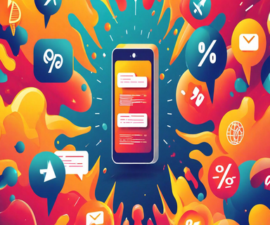 A smartphone overwhelmed by multiple overlapping notification alerts and promotional messages, illustrating the bombardment of gambling marketing offers and their psychological impact