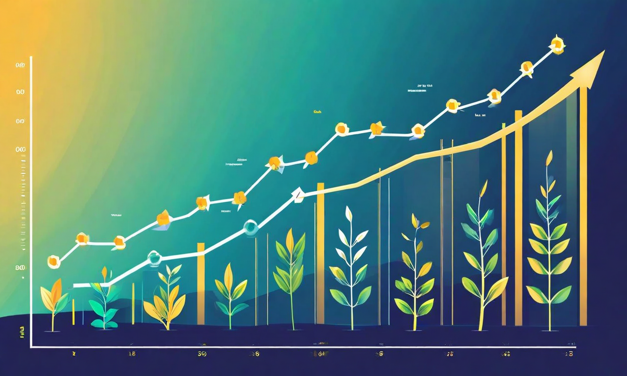 パイロット段階から戦略的優位性の獲得までの4段階の進化を示す成長曲線。左下のパイロット段階から始まり、拡大段階、本格運用段階を経て、右上の戦略的優位性の段階へと上昇する曲線。各段階で組織的な成熟度が段階的に向上し、色彩がクール系からウォーム系へと変化して価値の増加を表現。