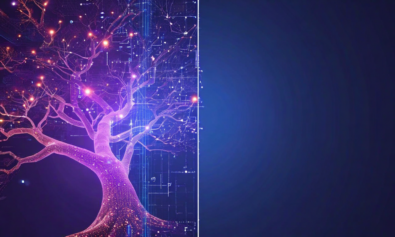 Split visualization comparing inefficient branching proof search tree with hundreds of attempts on the left versus streamlined optimized proof path on the right, set against a mathematical background with modern tech styling