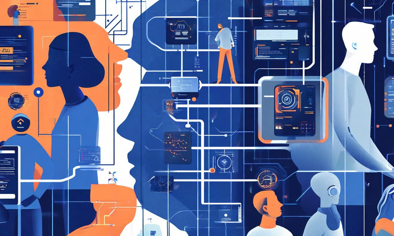 複数の親が異なる判断基準(段階的制限、例外許可、文脈的判断)を持ちながら、それらがすべてプラットフォームの統一的なアルゴリズムに吸収され、一律に上書きされる様子を表現したデジタルイラスト。多様な入力が硬直したシステムに統合される緊張関係を視覚化。