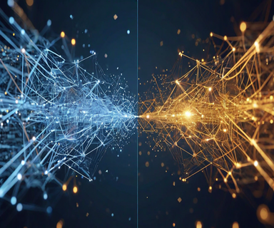 A technical visualization showing a neural network architecture with frozen random CNN layers on the left depicted as crystalline structures, connected to sparse neural activation patterns on the right, illustrating the concept of emergent sparsity in deep reinforcement learning