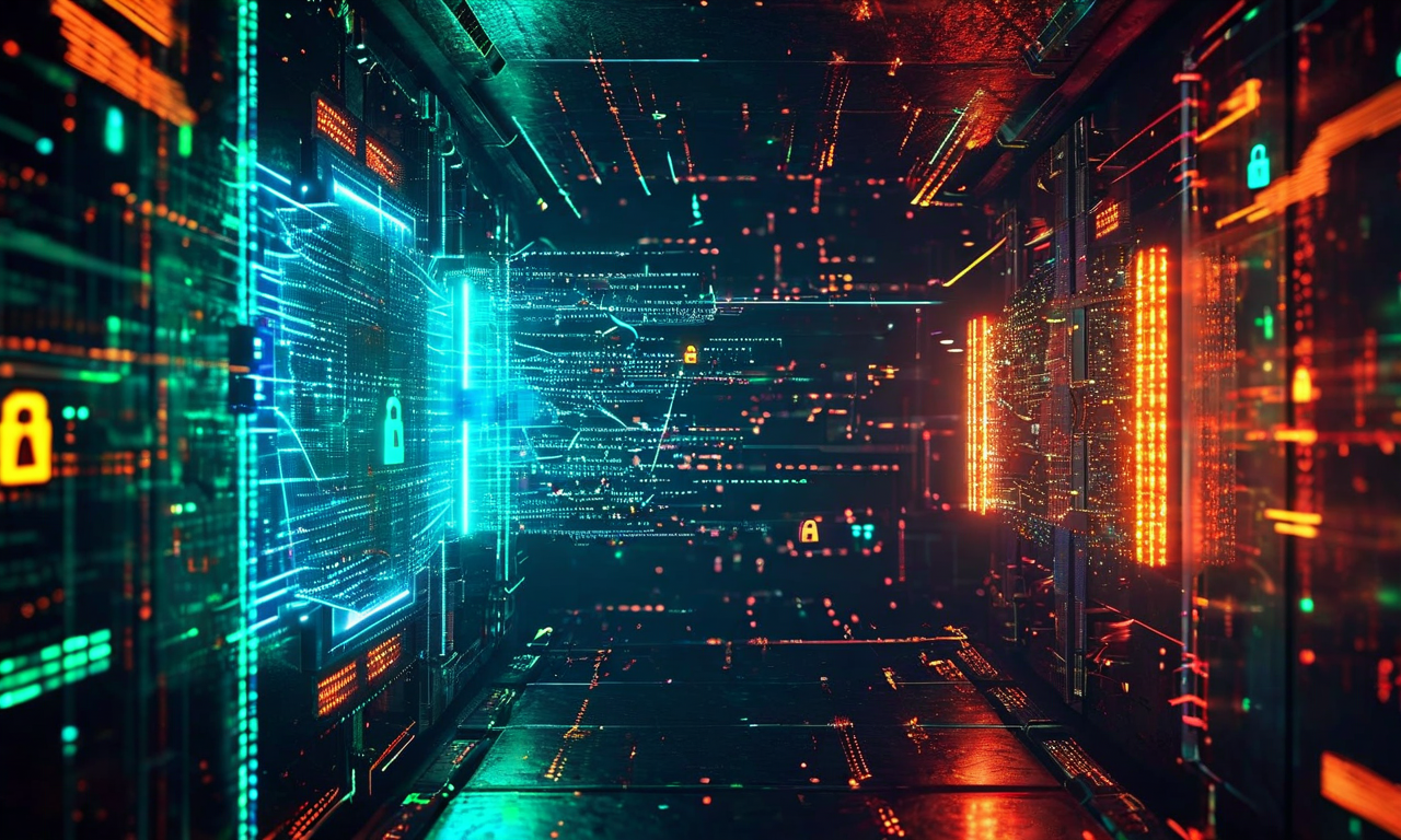 FIPS準拠環境とプリビルトバイナリの不整合を表現した抽象的なテクノロジービジュアル。左側に暗号化ロックと検証済み暗号シンボルで強化されたセキュアなコンテナ環境、右側に従来のOpenSSLコンポーネントとバイナリコードストリームが表示され、中央の衝突ゾーンでエラーシンボルと接続の断絶が視覚化されている。