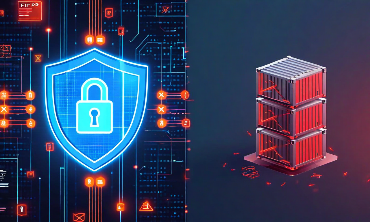 Technical illustration showing a FIPS compliance shield on the left separated from incompatible binary dependency blocks on the right, with broken connection symbols between them, representing the architectural conflict between FIPS mode enforcement and precompiled binaries