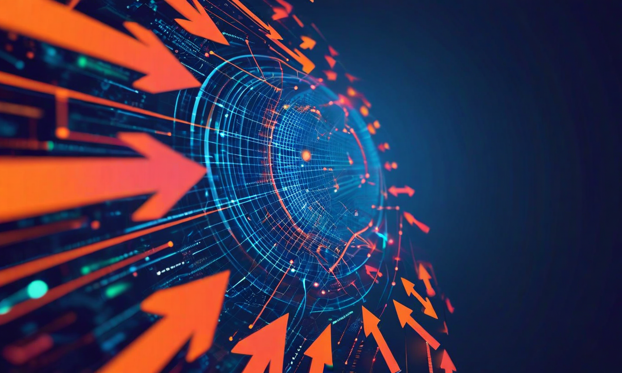 HSS圧縮導入時のリスク要因と緩和戦略を示す図。中央に精度低下、推論エラー、デプロイメント失敗、パフォーマンス劣化の4つのリスク要因が相互に影響する様子を矢印で表現。各リスクから外側に向かって、ロールバック、段階的展開、監視システムへの緩和策への矢印が伸びている。リスク要因は暖色系、緩和策は寒色系で色分けされている。