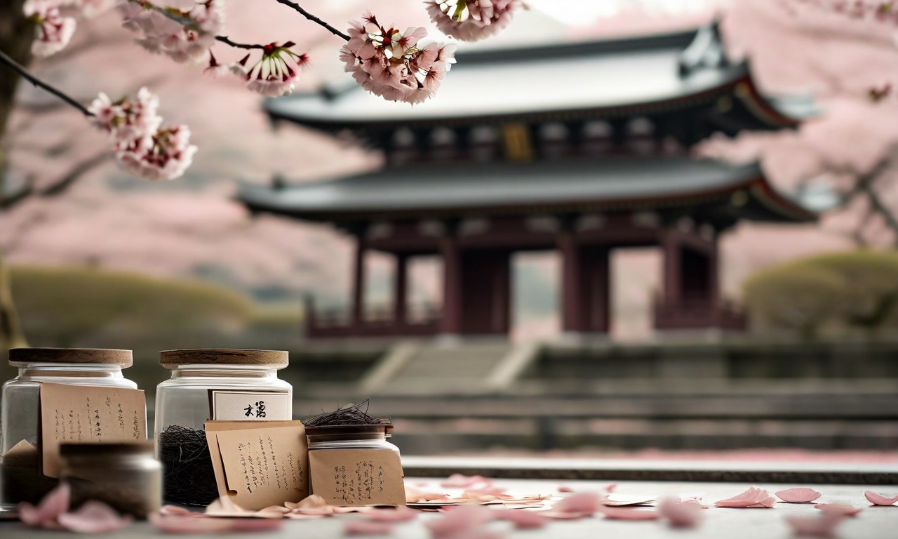Preserved hair samples in aged containers and labeled envelopes arranged respectfully with soft lighting and blurred memorial elements in the background, representing the discovery at Hiroshima's Atomic Bomb Memorial Mound