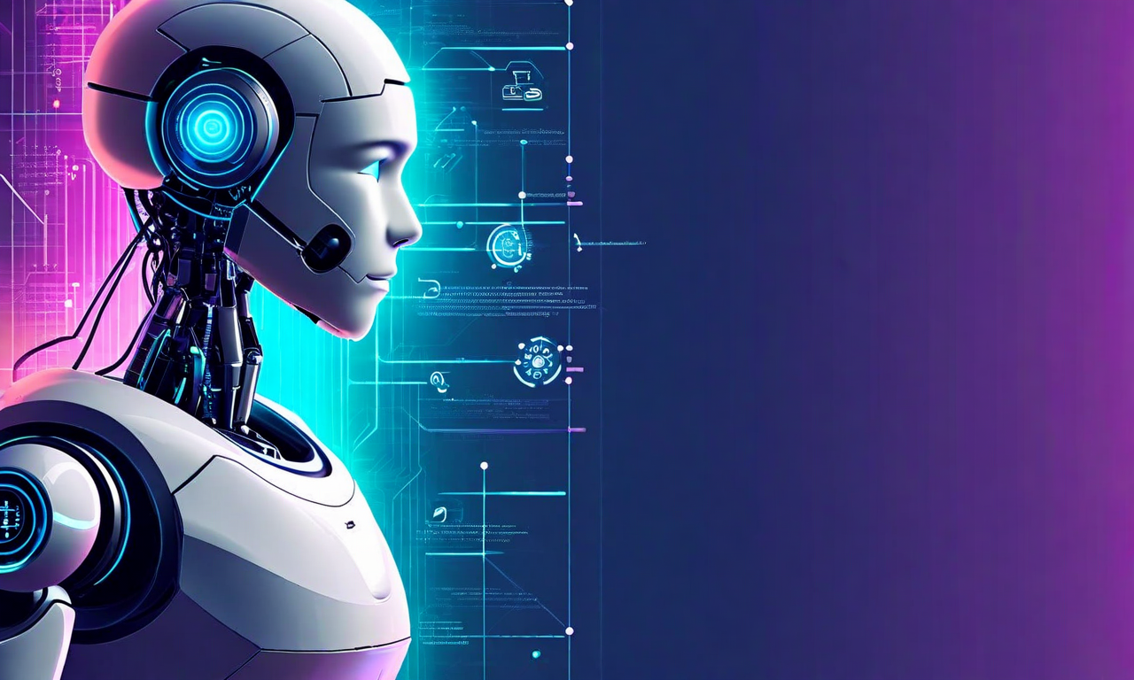Conceptual illustration showing the transformation from traditional customer service chat interface to AI-powered autonomous agents, representing business model disruption and technological evolution