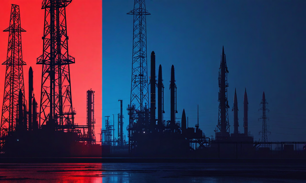 A dramatic composition showing a countdown timer with military air defense systems and energy infrastructure silhouettes, representing the time-sensitive geopolitical crisis between military capabilities and diplomatic deadlines