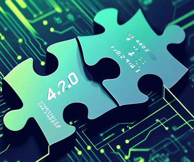 Two interlocking puzzle pieces or gears representing jQuery 4.0 and jQuery UI 1.14.2 compatibility, rendered in modern blue and teal colors against a technical background with subtle geometric patterns