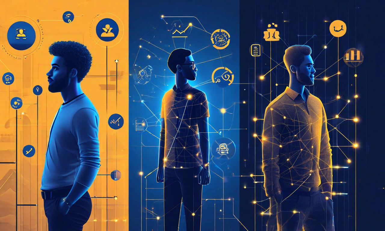 早期登録者の成長プロセスを表現した3段階の進行図。左から右へ、キュレーションされたリソースに囲まれた創業者、メンター支援を受ける創業者、拡大したネットワークを持つ自信に満ちた創業者が描かれている。情報非対称性の解消と準備の優位性を視覚化した、相互接続されたノードと成長軌跡を含む。