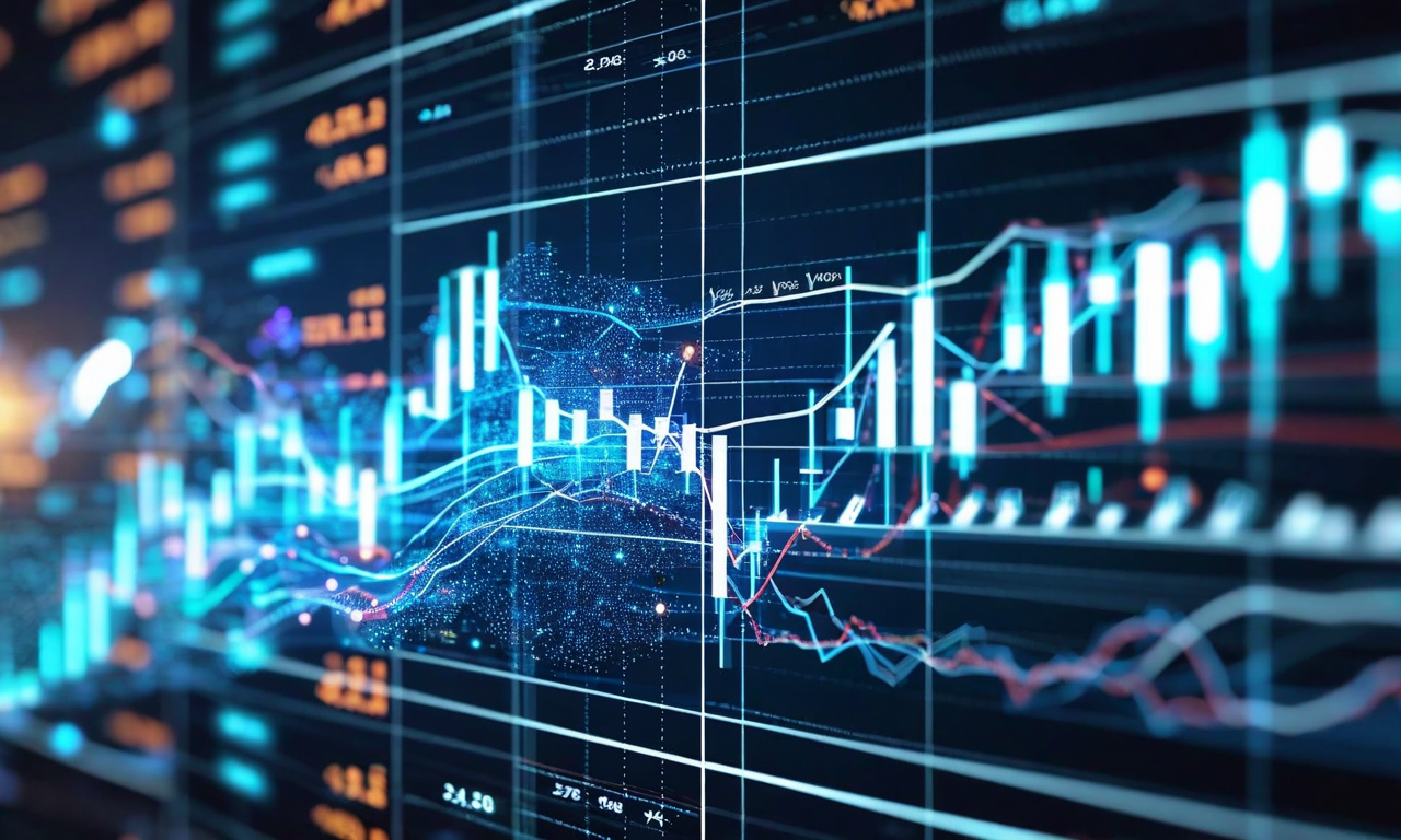 Split composition contrasting traditional financial charts and stable market patterns on one side with dynamic AI-driven market disruption represented by flowing digital networks and fragmented data on the other, symbolizing the transition from conventional to transformative investment approaches
