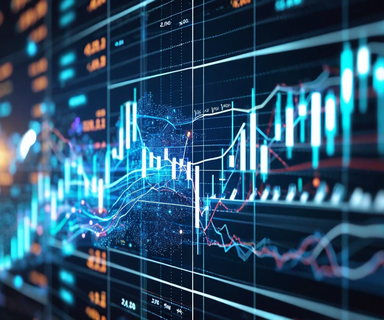 Split composition contrasting traditional financial charts and stable market patterns on one side with dynamic AI-driven market disruption represented by flowing digital networks and fragmented data on the other, symbolizing the transition from conventional to transformative investment approaches