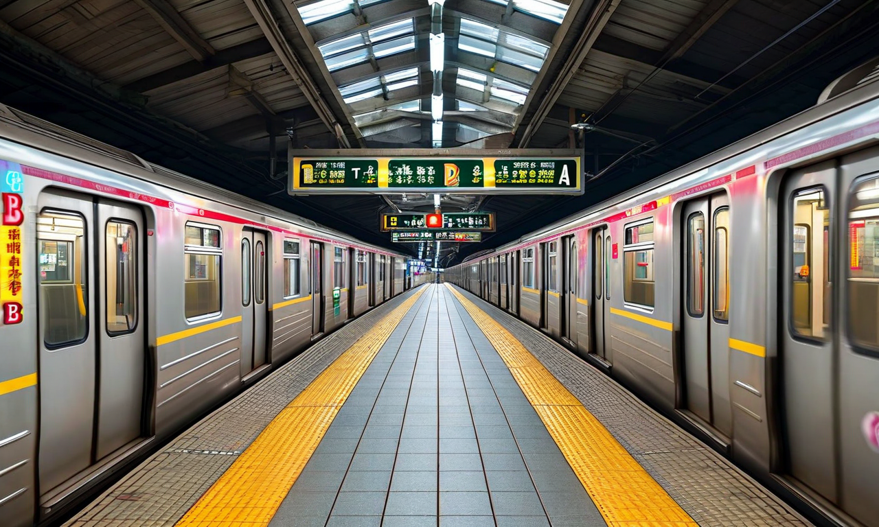 小田急江ノ島線のネットワークトポロジーを示す図。北行トラフィックは相模大野駅から大和駅を経由して大和~長後間の単線区間を通り長後駅に到達。南行トラフィックは逆方向で同じ単線区間を通る。この大和~長後間は迂回ルートが存在しない唯一のボトルネック区間であり、ここで障害が発生すると相模大野方面と長後方面の両方に影響が波及し、最終的に全線運行停止に至るカスケード影響を視覚化している。