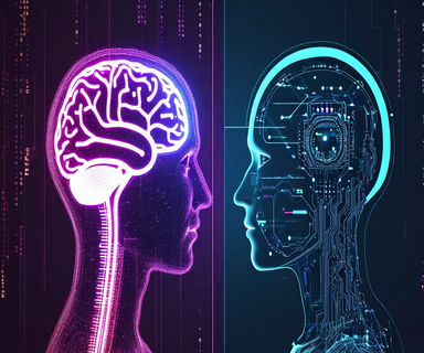 Split visualization comparing human persistent memory shown as connected neural networks versus AI agent stateless memory shown as fragmented circuits, with code elements floating between them on a dark technical background