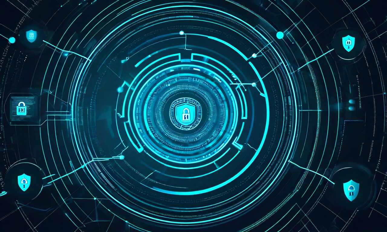 保険テクノロジー企業を中心に、複数の同心円状の規制層が取り囲む図。最外層は連邦レベルの規制、中間層は州レベルの要件、内層は業界標準を表現。各層にはコンプライアンスチェックポイント、データセキュリティシールド、ライセンス要件バッジが配置され、規制環境の複雑性と相互関連性を視覚化している。