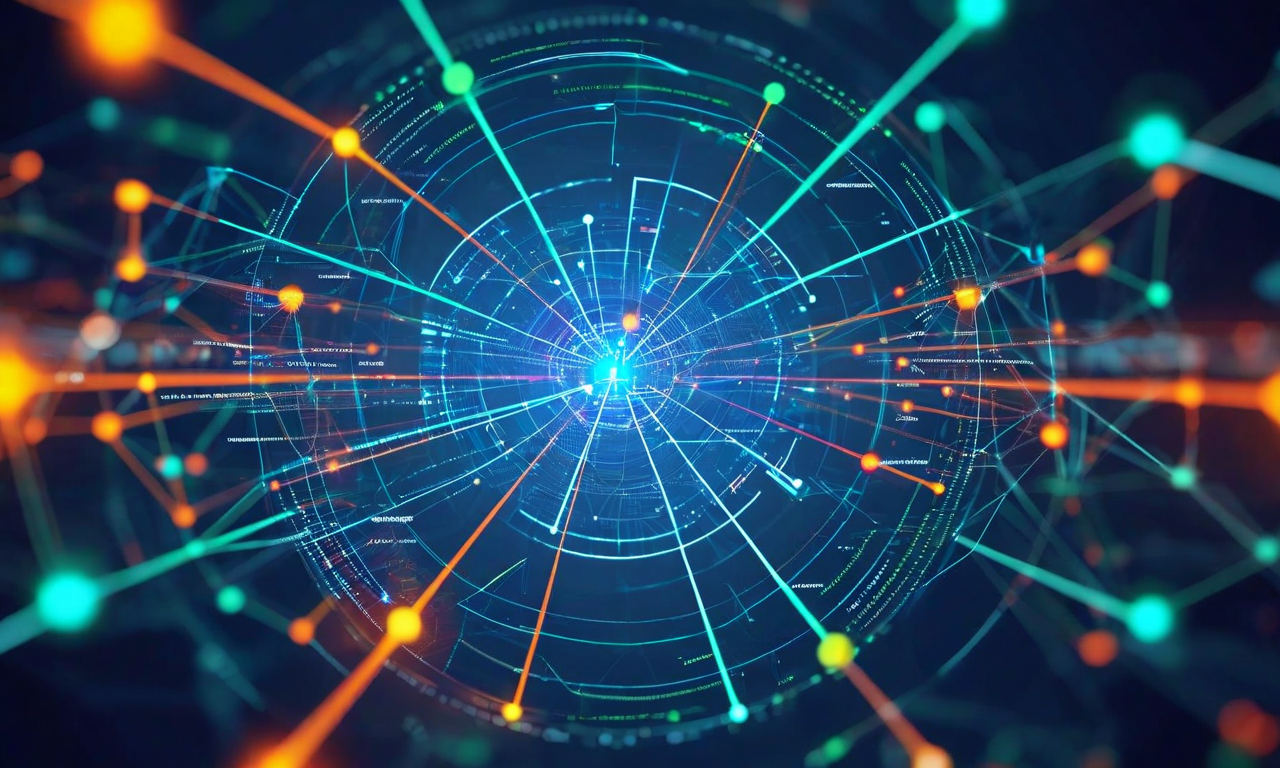 リスク要因と緩和戦略の関係を示す抽象的な図解。中央に3つの主要なリスク要因(選別メカニズムの誤判定、動的環境への適応性、エージェント間の信頼性低下)が円形ノードで表現され、それぞれが対応する緩和戦略へ流線で接続されている。防御メカニズムを示す幾何学的な層状構造と、因果関係を示す発光する接続線が含まれている。