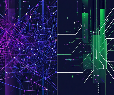 Split-screen illustration contrasting tangled dependency chains on the left with clean, organized code structure on the right, representing the complexity challenges of React's useEffect hook versus alternative approaches