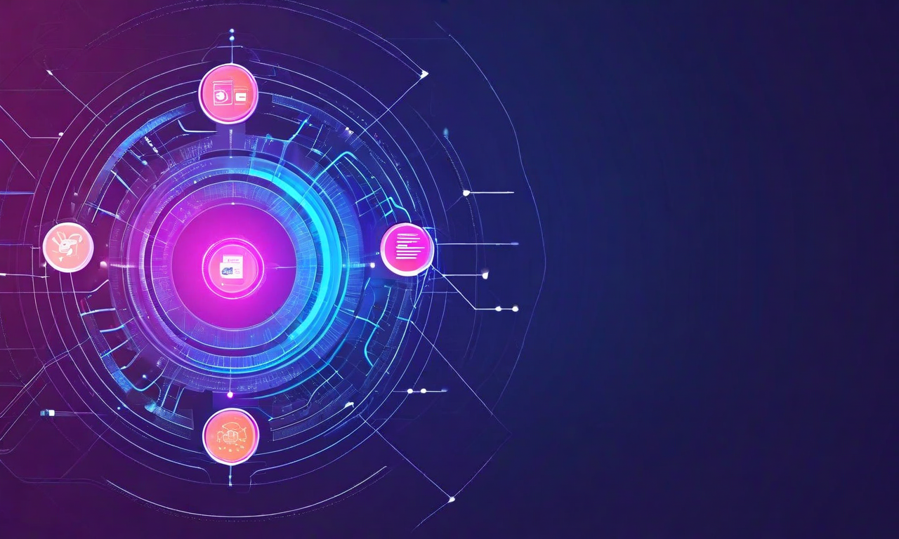 企業の技術スタックと個人スキルを表す2つの円が重なり合う図。左側の円は相互接続されたテクノロジーノードとツールを表示し、右側の円は個人の能力と専門知識を示す。中央の重なり領域が明るく光っており、候補者と企業のニーズの完全な適合を象徴している。採用担当者の視点から、戦略的な適合性と互換性のマッピングを視覚化したもの。