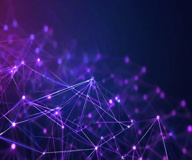 Abstract visualization of interconnected graph neural networks with misaligned structures, showing fragmented connections between nodes in blue and purple tones against a dark gradient background, representing challenges in multi-task graph pre-training