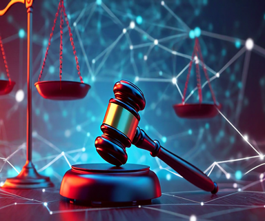 Conceptual illustration of a domain name being suspended with legal symbols, Texas state outline, and digital network infrastructure representing court-ordered domain enforcement for age verification law compliance