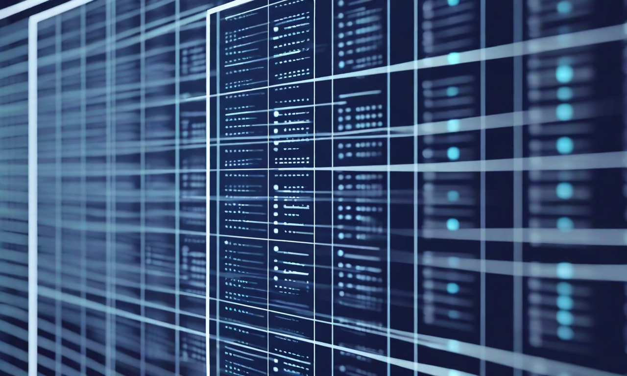 Isometric view of a database table with solid blue rows representing active records and semi-transparent gray rows representing soft-deleted records, with subtle complexity indicators like connection lines spreading from the deleted rows