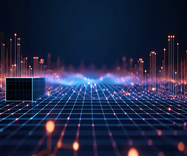 A technical visualization showing a time series waveform transforming from an opaque black box into transparent, interpretable sparse structures with glowing nodes and connections, representing the conversion of complex predictions into explainable patterns