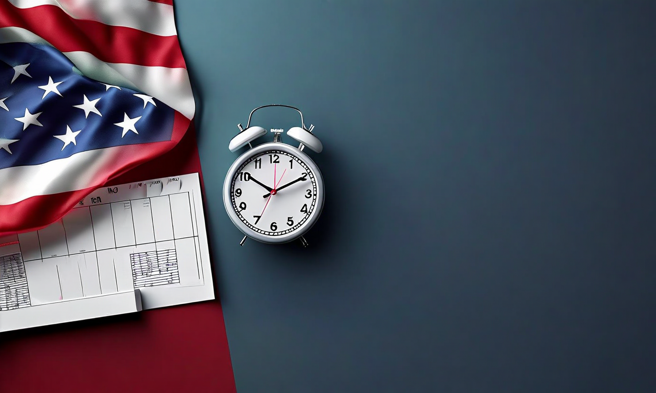 A diplomatic composition showing contrasting American and Iranian perspectives on negotiation timelines, featuring calendar elements, flags, and abstract representations of conflicting schedules in a professional modern style