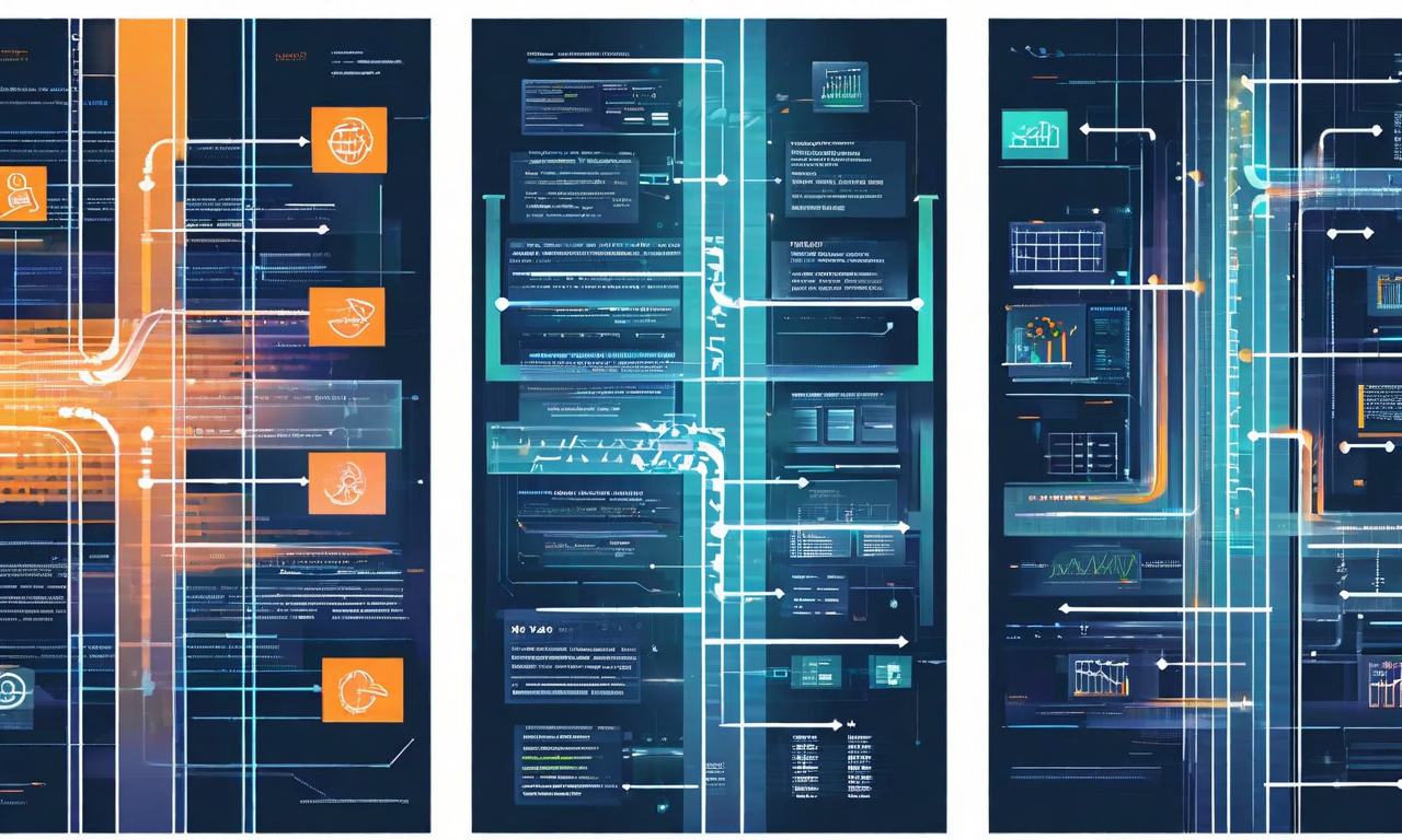 3つの並行するマイグレーション戦略(アーキテクチャ、運用、測定)を示す図。従来型システムから欺瞞耐性システムへの段階的な変換を表現。各戦略は下から上へ進行し、段階ごとに改善効果が視覚化されている。矢印とグラデーション遷移で継続的な改善を表現。