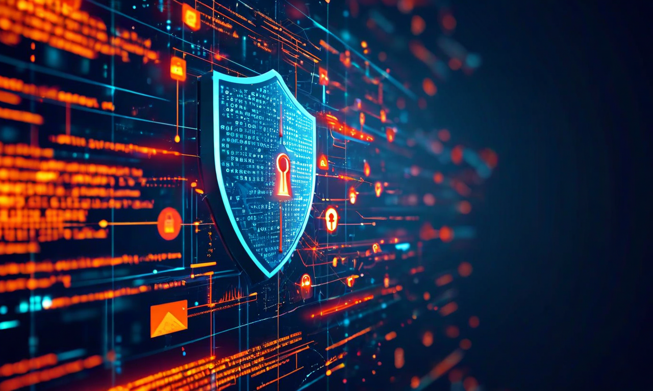 オープンソース化に伴う複合的リスクを表現した抽象的なデジタルイラスト。破損したシールド、流出するコード、競合他社による逆エンジニアリング、規制当局との信頼喪失、意図しない副作用の波及を視覚化。警告色を用いた多層構造で、ゲーミング、責任回避、競争上の露出リスクを表現。